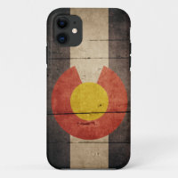 Rugged Wooden Colorado Flag