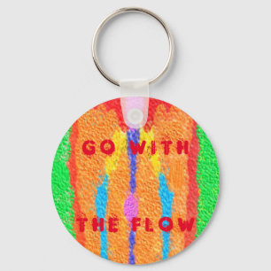 Rugs and Rags abstract pure art supreme            Keychain