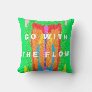 Rugs and Rags abstract pure art supreme            Throw Pillow