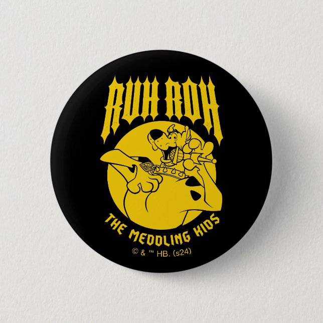 Ruh Roh Scooby-Doo The Meddling Kids Icon 2 Inch Round Button (Front)