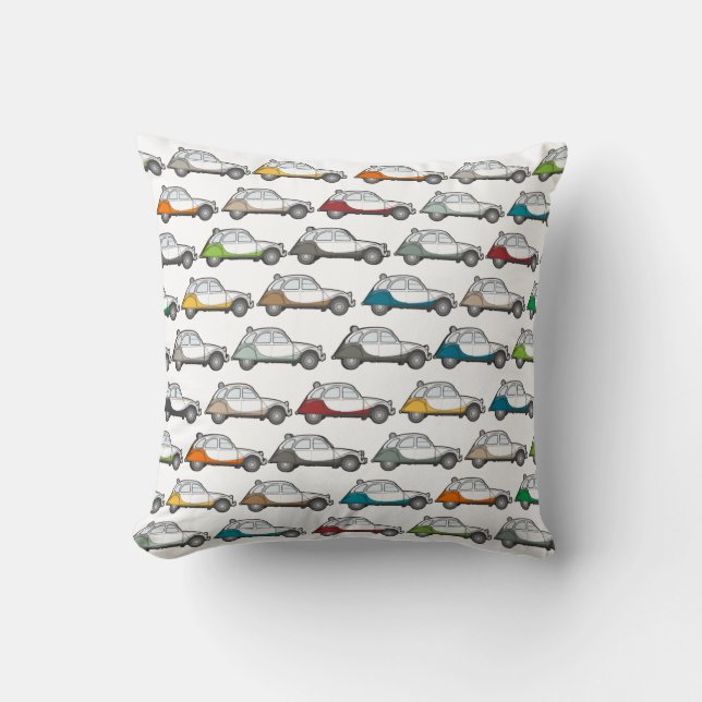 Ruhekissen 2CV für Fans der legendäre Ente Throw Pillow (Front)