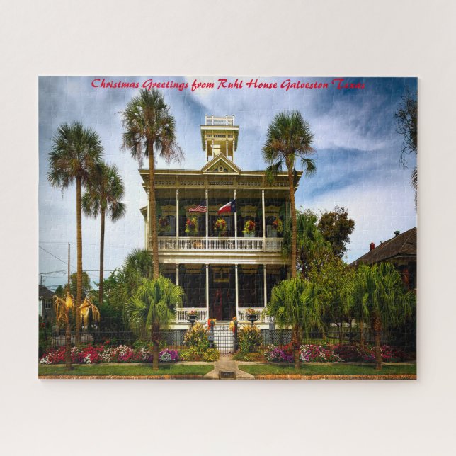 Ruhl House Galveston. Christmas Greetings Jigsaw Puzzle (Horizontal)