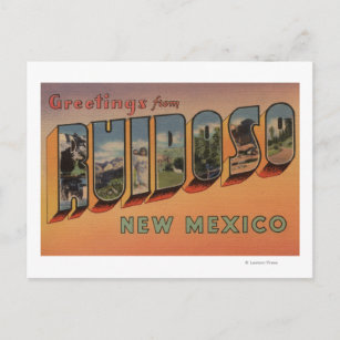 Ruidoso, New Mexico - Large Letter Scenes Postcard