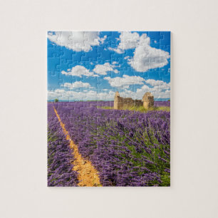 Ruin in Lavender Field, France Jigsaw Puzzle