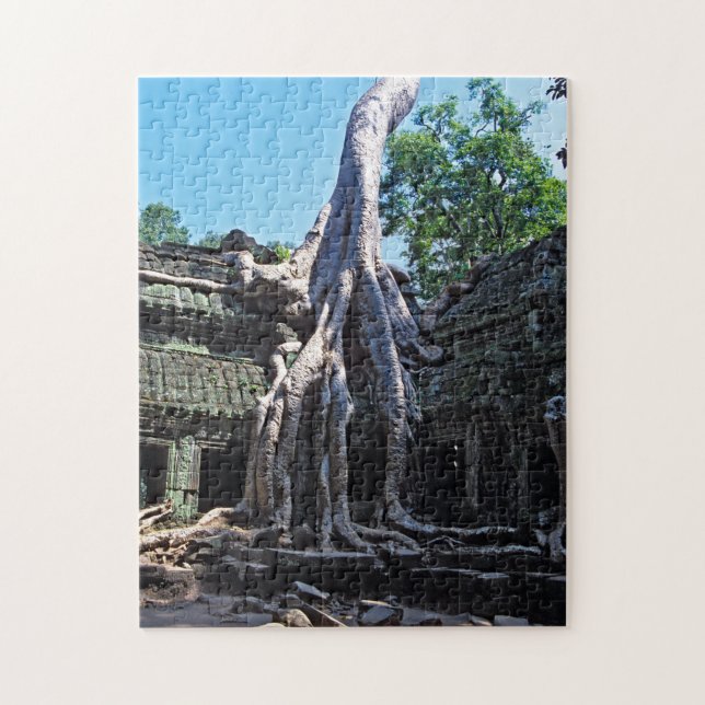 Ruin of Ta Prohm - Angkor Wat, Cambodia, Asia Jigsaw Puzzle (Vertical)