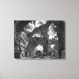 Ruined Gallery of the Villa Adriana at Tivoli Canvas Print