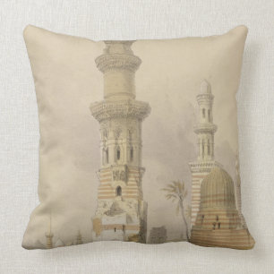 Ruined Mosques in the Desert, west of the Citadel, Throw Pillow
