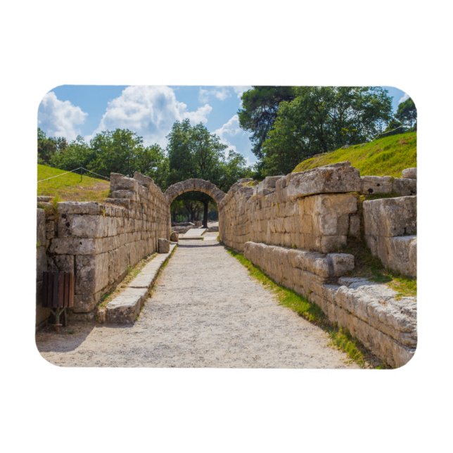 Ruines dans l'antique Olympia Grèce Magnet - Histo (Horizontal)