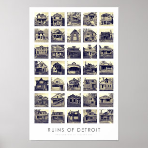 Ruines de Detroit Poster - Abandoned Homes