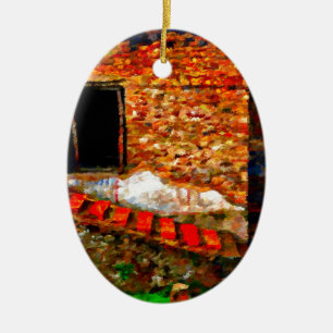 Ruins at Pompeii Italy Ceramic Ornament