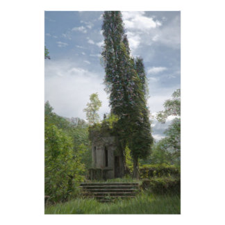Ruins in the garden photo print