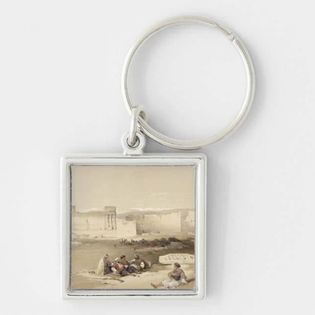 Ruins of Baalbec, May 5th 1839, plate 77 from Volu Keychain (Front)