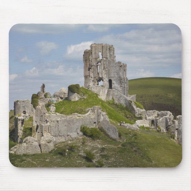 Ruins of Corfe Castle, near Wareham, Dorset, Mouse Pad (Front)