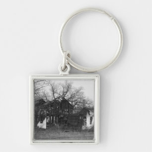 Ruins of farmhouse keychain