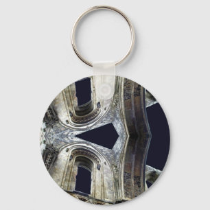 Ruins of Glastonbury Abbey: www.AriesArtist.com Keychain