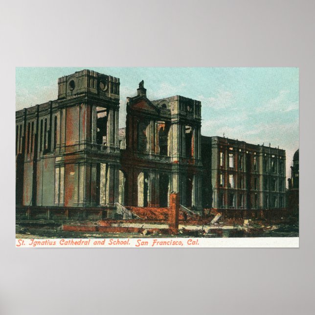 Ruins of St. Ignatius Cathedral and School Poster (Front)