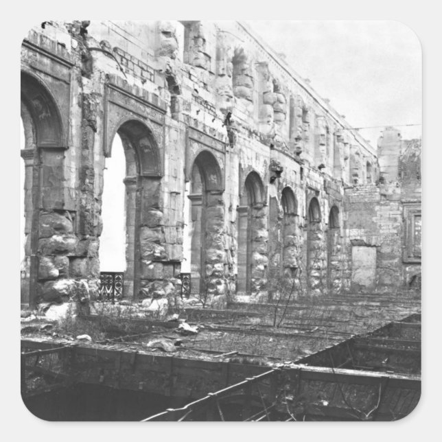 Ruins of the Cour des Comptes Square Sticker (Front)