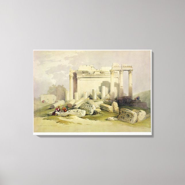 Ruins of the Eastern Portico of the Temple of Baal Canvas Print (Front)