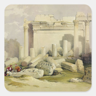 Ruins of the Eastern Portico of the Temple of Baal Square Sticker