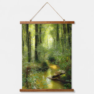 RUISSEAU DANS LES BOIS Tapisserie murale en bois
