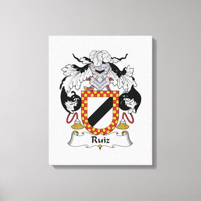 Ruiz Family Crest Canvas Print (Front)