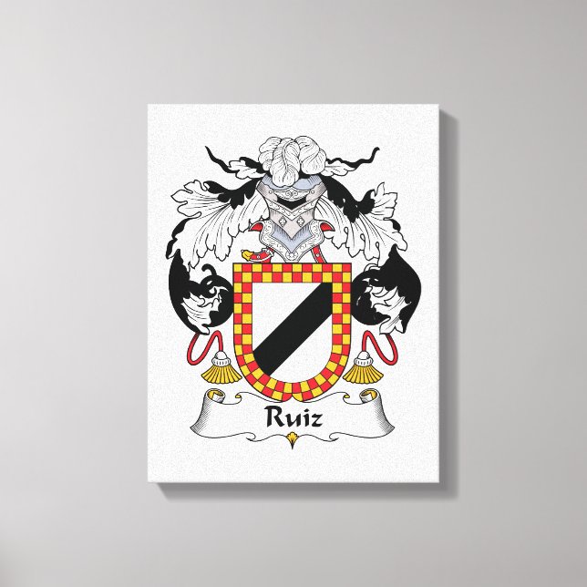 Ruiz Family Crest Canvas Print (Front)
