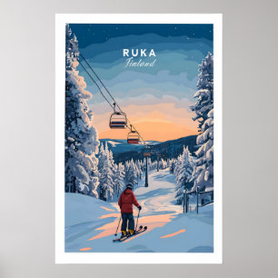 Ruka Finland Ski Poster 1