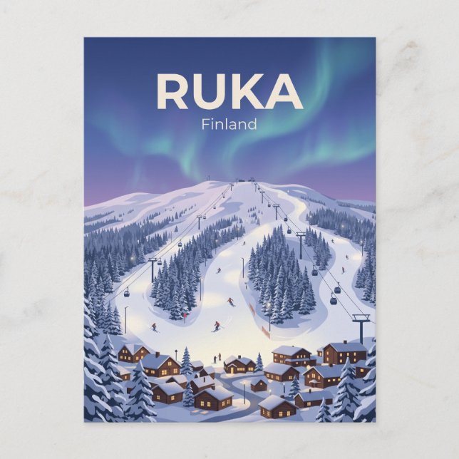 Ruka Ski Resort Finland Postcard (Front)