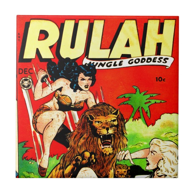 Rulah and a Big Scary Lion Tile (Front)