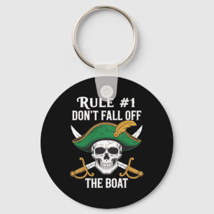 Rule #1 Don't Fall Off The Boat Cruise Party Pirat Keychain