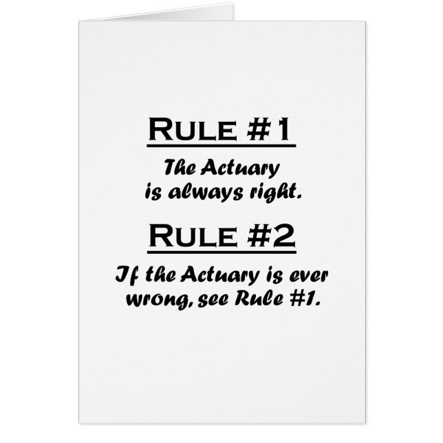Rule Actuary (Front)