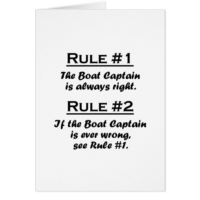 Rule Boat Captain (Front)