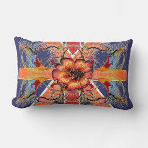 Rule Britannia Elegant Union Jack Fantasy Lumbar Pillow