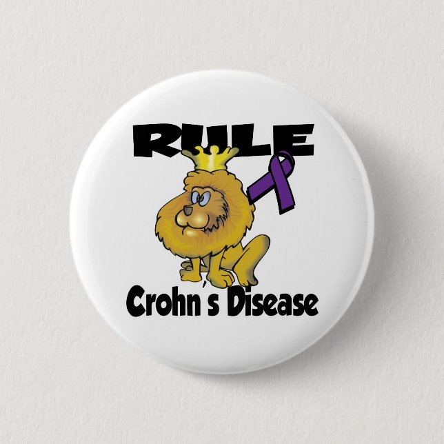 Rule Crohns Disease (purple) 2 Inch Round Button (Front)
