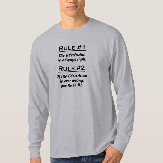 Rule Electrician T-Shirt (Front)