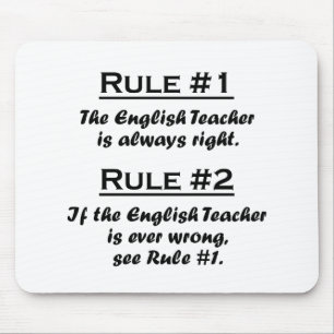 Rule English Teacher Mouse Pad