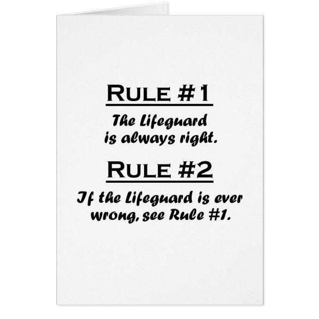 Rule Lifeguard (Front)
