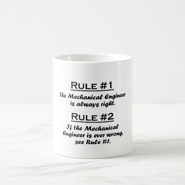 Rule Mechanical Engineer Coffee Mug (Center)