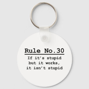 Rule No. 30 Keychain