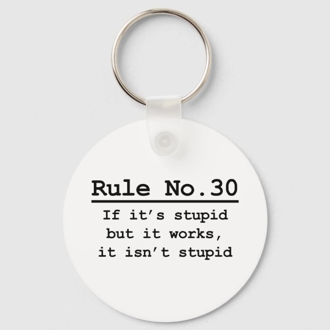 Rule No. 30 Keychain (Front)