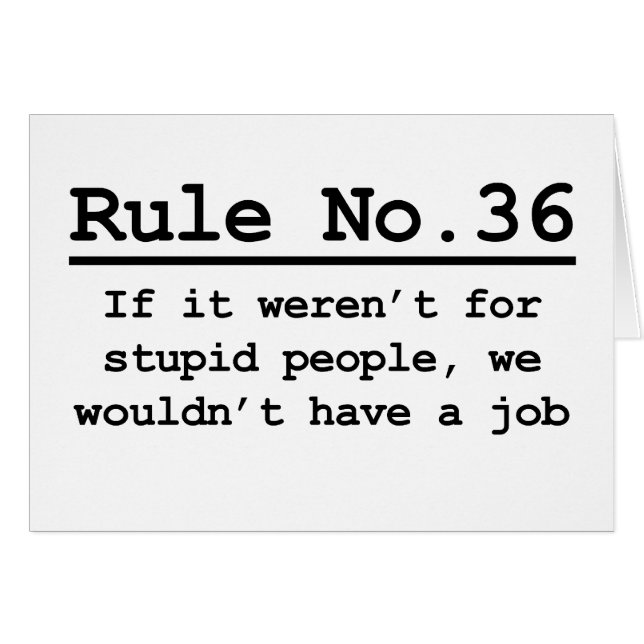 Rule No. 36 (Front Horizontal)