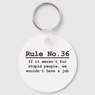 Rule No. 36 Keychain