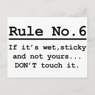 Rule No. 6 Postcard