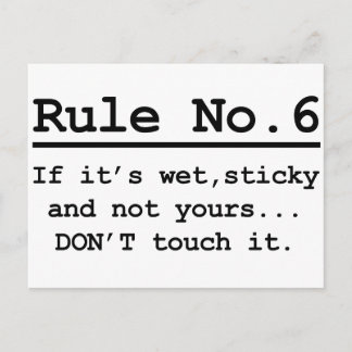 Rule No. 6 Postcard