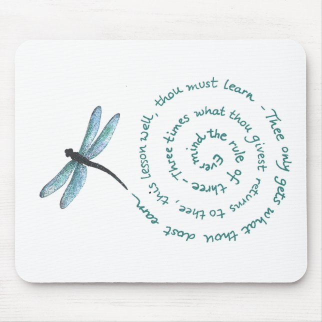 Rule of 3 - Witch's law -Wiccan Rede Mouse Pad (Front)