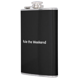 Rule the Weekend Vinyl Wrapped Flask