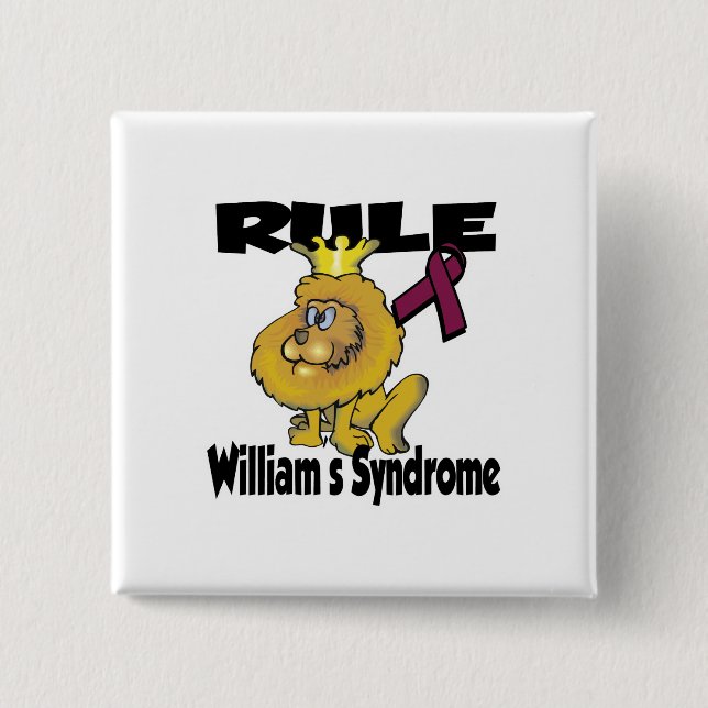 Rule Williams Syndrome 2 Inch Square Button (Front)