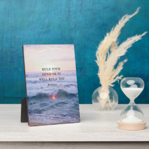 "Rule Your Mind Or It Will Rule You" - Buddha Plaque