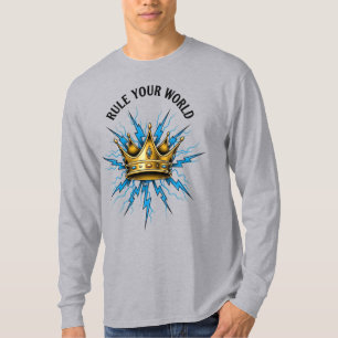 Rule Your World Crown T-Shirt – Electric Blue Ligh