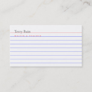 Ruled / Lined Index Card